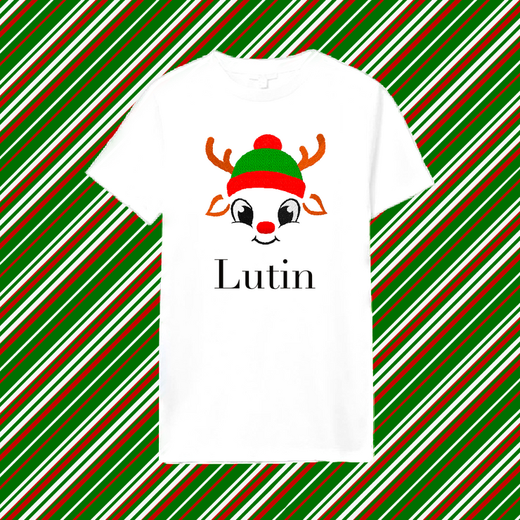 Tee shirt Brodé Enfant Noël Lutin